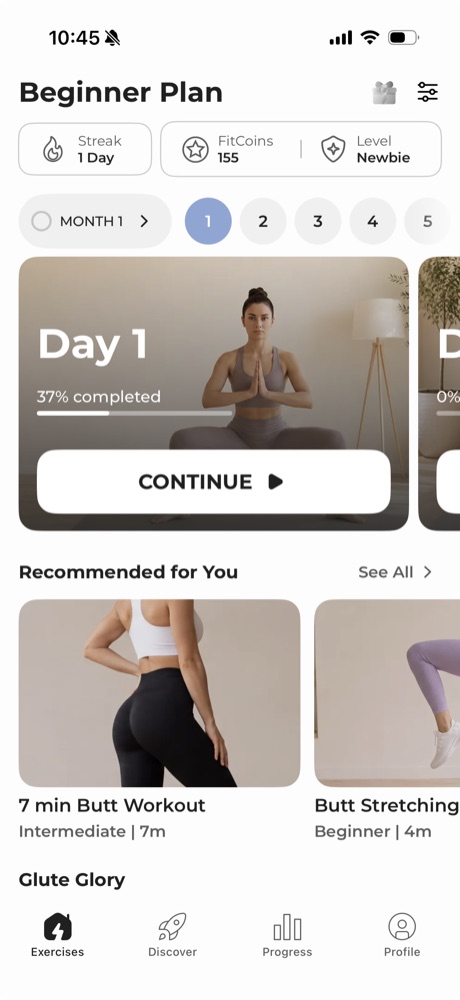 Your plan screen