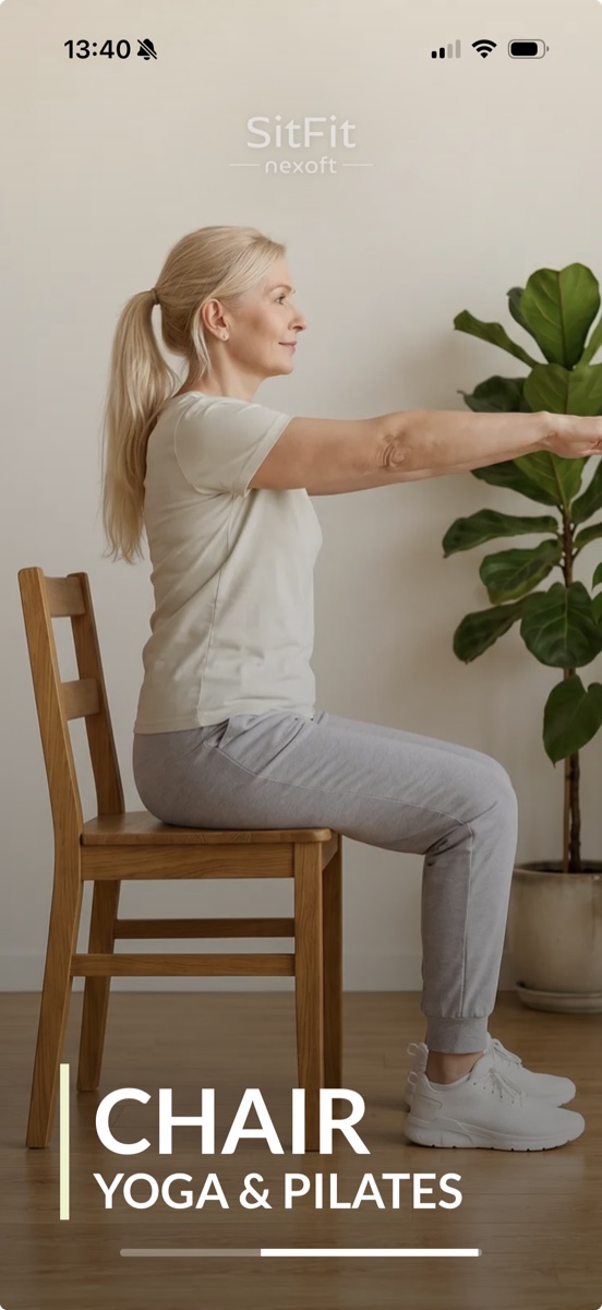 Chair Yoga app screen